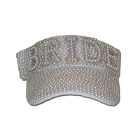 BRIDE White Pearls Deluxe Adjustable Visor