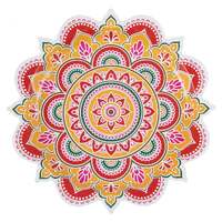 27cm Diwali Rangoli Paper Plates - Pk 8