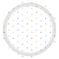 Dots Paper Plates 17cm Round 8CT FSC -  Rainbow NPC