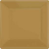 Paper Plates 23cm Square 20CT FSC - Gold NPC