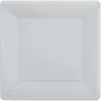 23cm Silver Square Paper Plates - Pk 20