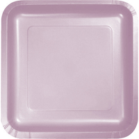 Paper Plates 23cm Square 20CT FSC - Pastel Pink NPC