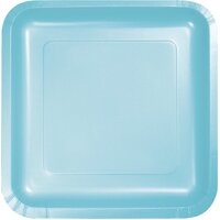 Paper Plates 23cm Square 20CT FSC - Pastel Blue NPC