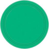 Paper Plates 17cm Round 20CT FSC - Festive Green NPC