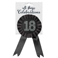18 Diamente Black Rosette