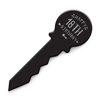 LARGE 18 BIRTHDAY KEY BLACK