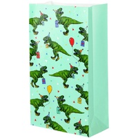 Dinosaur Birthday Paper Loot Bags - Pk 8