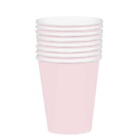 354ml Pastel Pink Paper Drinking Cups - Pk 20