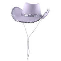 White Cowboy Hat w/ Sequins