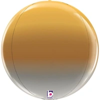 38cm 4D Metallic Ombre Round Orbz Foil Balloon