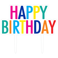 Happy Birthday Rainbow Cake Topper