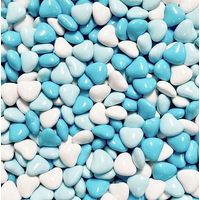 Blue Candy Coated Chocolate Hearts (1KG)