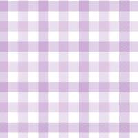Gingham Lunch Napkin FSC Pastel Purple