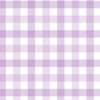 Gingham Lunch Napkin FSC Pastel Purple