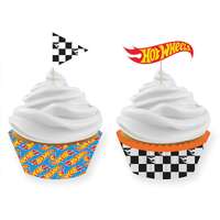 Hot Wheels Cupcake Cases & Pick Set FSC