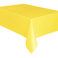 Plastic Table Cover, Rectangular - Soft Yellow