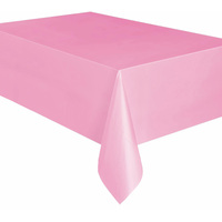 Plastic Table Cover, Rectangular - Lovely Pink