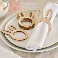 Hey Bunny Wooden Bunny Napkin Rings FSC