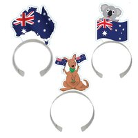 Australia Flag Headbands - Pk 8