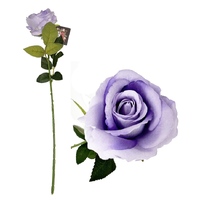 Lilac Single Stem Velvet Rose, 51cm