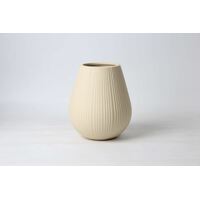 Beige Vase, 12.5 x 14cm