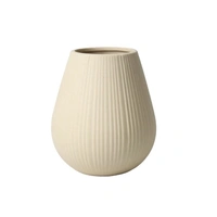 Beige Vase, 12.5 x 14cm