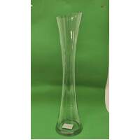 Clear Glass Tapered Vase, 11cm x 40cm