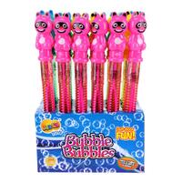 Bubble Sword 120ml - 37cm x 3cm - Assorted Animal Designs Green, Pink, Yellow, Blue