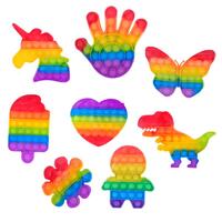 Fidget Bubble Push & Pop - 8 Assorted Designs - Silicone