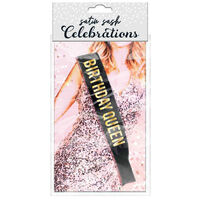 Birthday Queen Black Sash