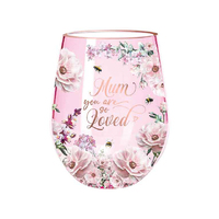 Mum's Pretty in Pink Mug and Stemless Glass Set
