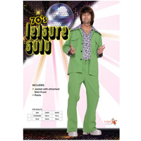 Men's Green 70s Leisure Suit