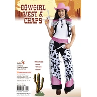 Women's Cowgirl Vest & Chaps Costume