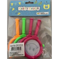 Neon Smiley Rackets Party Favors - Pk 4
