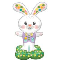 Cute Easter Bunny AirLoonz Standing Foil Balloon (73x116cm)