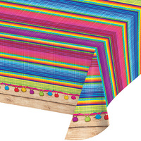 Fiesta Serape Rectangle Plastic Tablecover (137x 259cm)