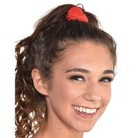 Rich Red Satin Hair Scrunchies - Pk 2