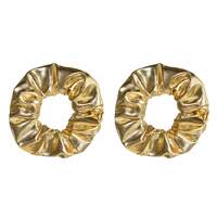 Gold Satin Hair Scrunchies - Pk 2