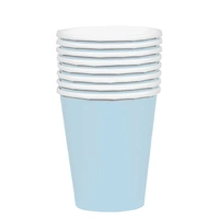 Pastel Blue Paper Drink Cups (354ml) - Pk 20