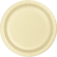 Ivory Paper Lunch Plates (18cm) - Pk 24