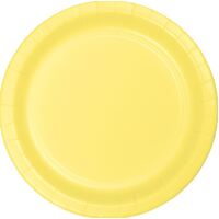 Mimosa Yellow Dinner Paper Plates (23cm) - Pk 24
