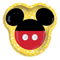 Mickey Mouse Shaped Paper Plates (23x20 cm) - Pk 8