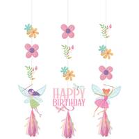Fairy Forest Happy Birthday Hanging Tassels (91cm) - Pk 3
