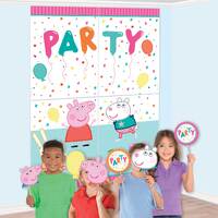 Peppa Pig Party Scene Setter & Photo Props Kit - Pk 16