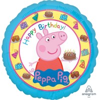 Peppa Pig Happy Birthday Round Foil Balloon (45 cm)