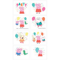 Peppa Pig Party Temporary Tattoos - Pk 8