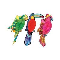 Tropical Bird Honeycomb Tissue Decoration (43cm)