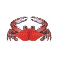 3D Tissue Honeycomb Crab Decoration (28cm)