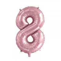 34" Number #8 Light Pink Foil Balloon (86cm)