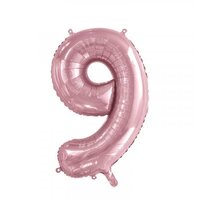 34" Number #9 Light Pink Foil Balloon (86cm)